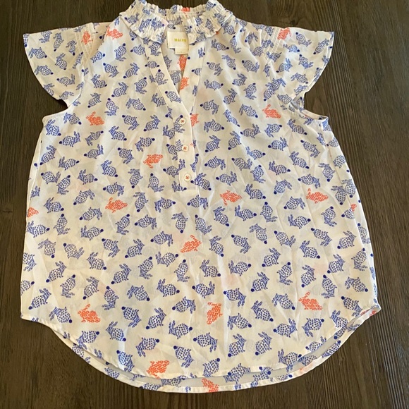 Maeve Hop Along Blouse 0 Top Anthropologie Bunny - Picture 8 of 13